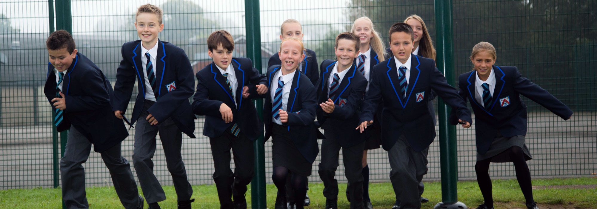 Pupils playing outdoors at The Maelor School